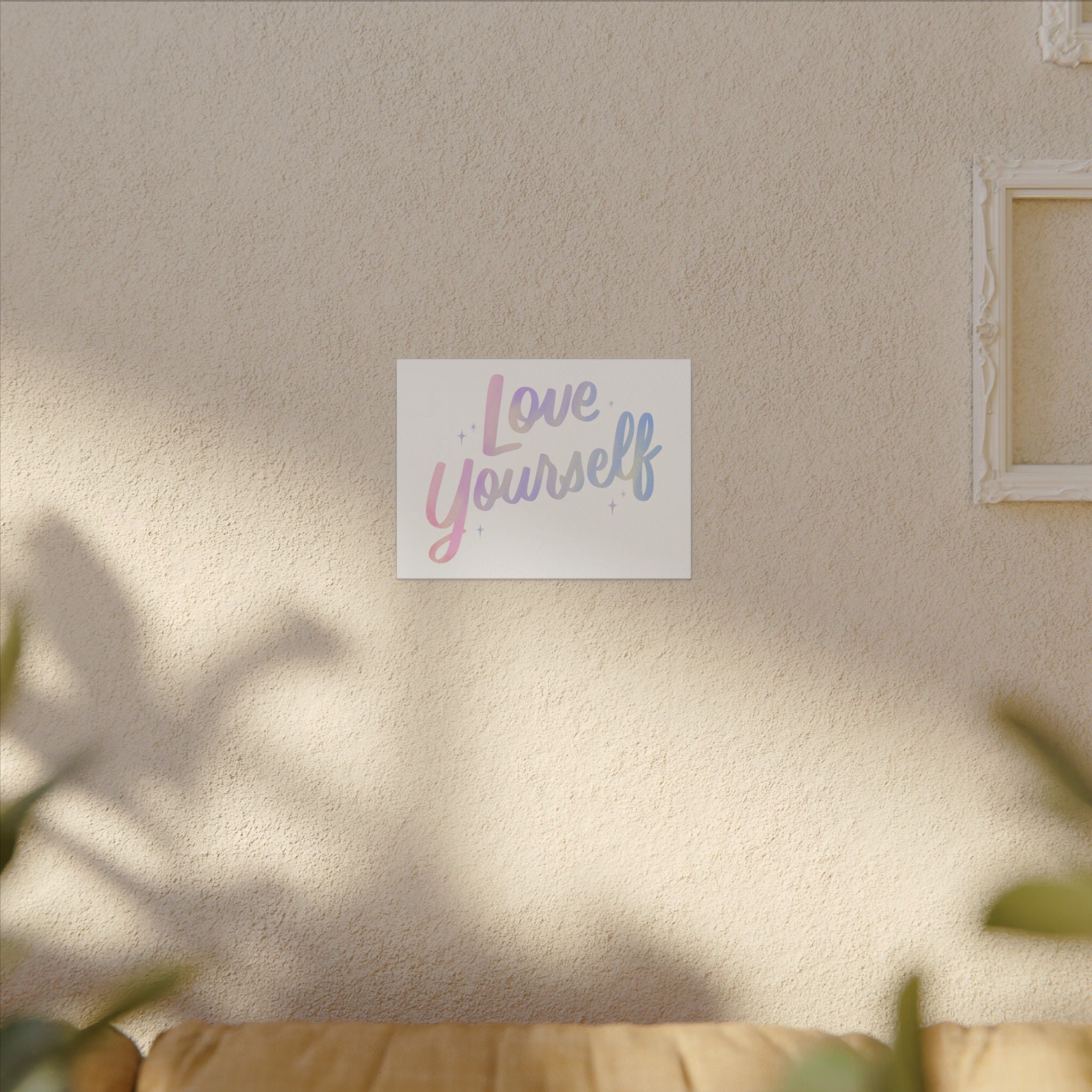 Inspirational Canvas Wall Art - "Love Yourself"