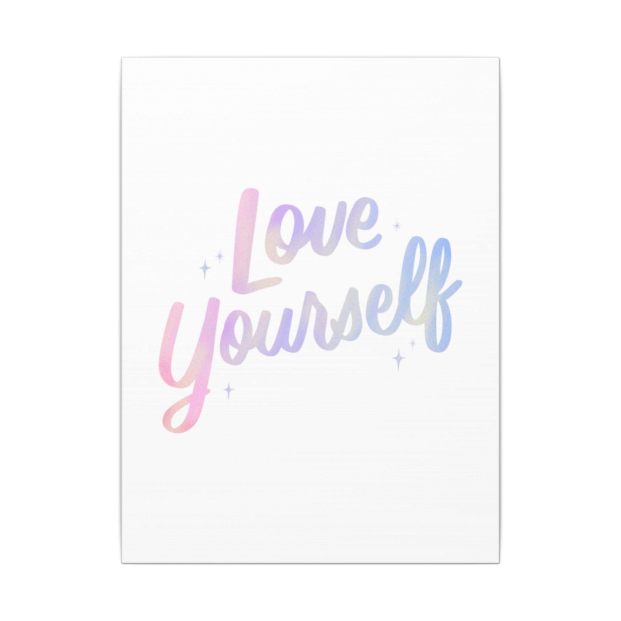 Inspirational Canvas Wall Art - "Love Yourself"