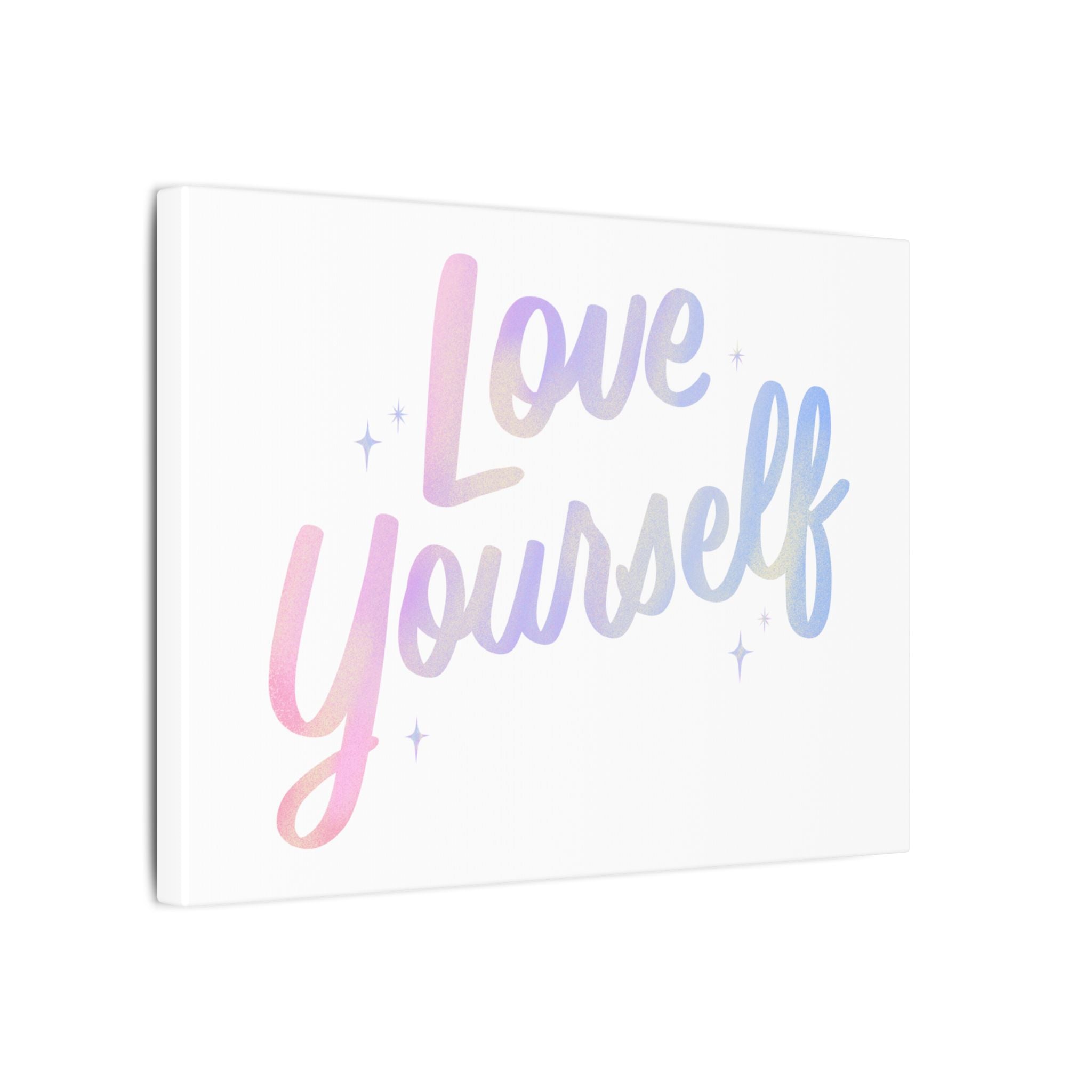Inspirational Canvas Wall Art - "Love Yourself"