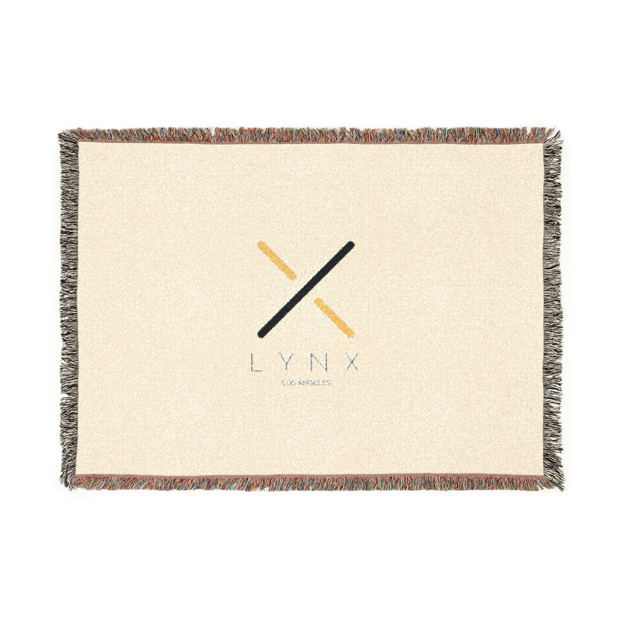 Cozy Woven Blanket with 'LYNX' Design